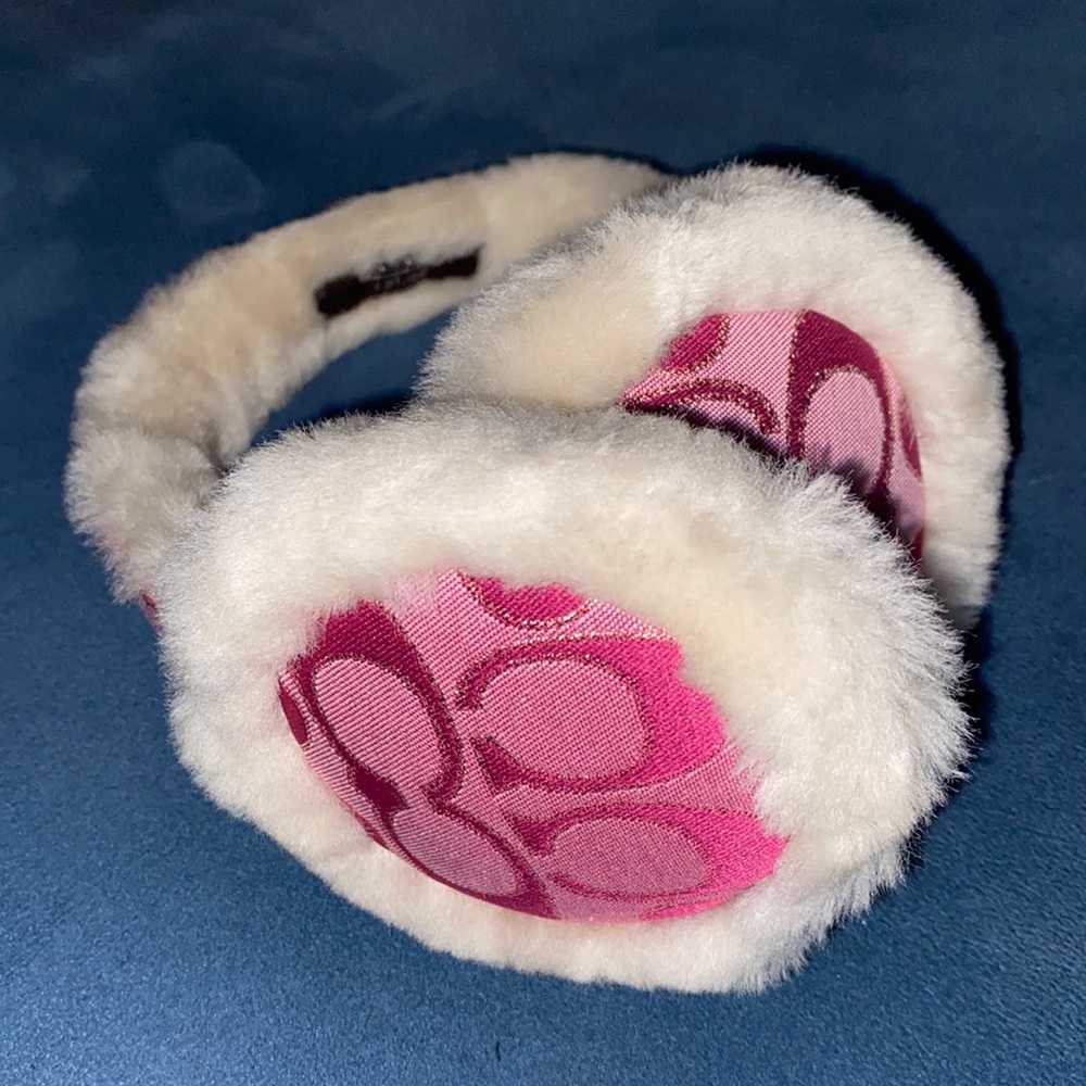 Coach pink earmuffs